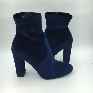 Steve Madden Blue Velvet Edit Ankle Boots